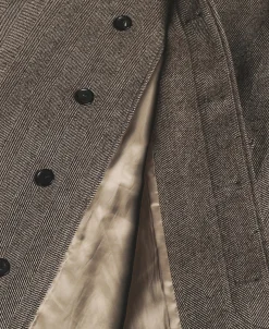 Best Lot 320 Herringbone Wool Balmacaan Long Coat Jackets&coats