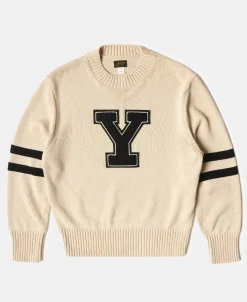 Clearance Lot 916 Ivy Mock Neck Letter Patch Sweater - Apricot Knitwear&sweaters