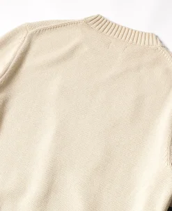 Clearance Lot 916 Ivy Mock Neck Letter Patch Sweater - Apricot Knitwear&sweaters