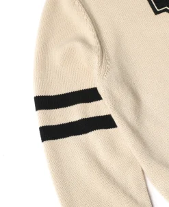 Clearance Lot 916 Ivy Mock Neck Letter Patch Sweater - Apricot Knitwear&sweaters