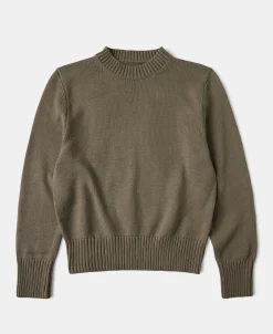 Discount Lot 916 Ivy Mock Neck Sweater - Olive Knitwear&sweaters