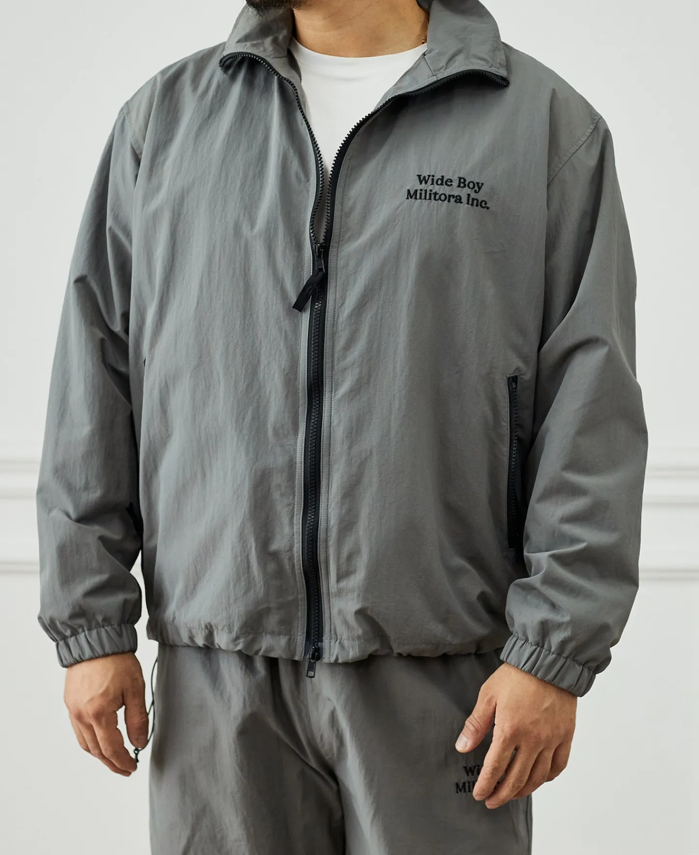 Sale Lot 1013 Nylon Tracksuit Jacket - Gray Jackets&coats