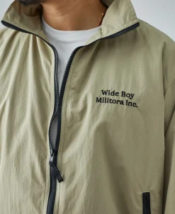 Fashion Lot 1013 Nylon Tracksuit Jacket - Khaki Jackets&coats