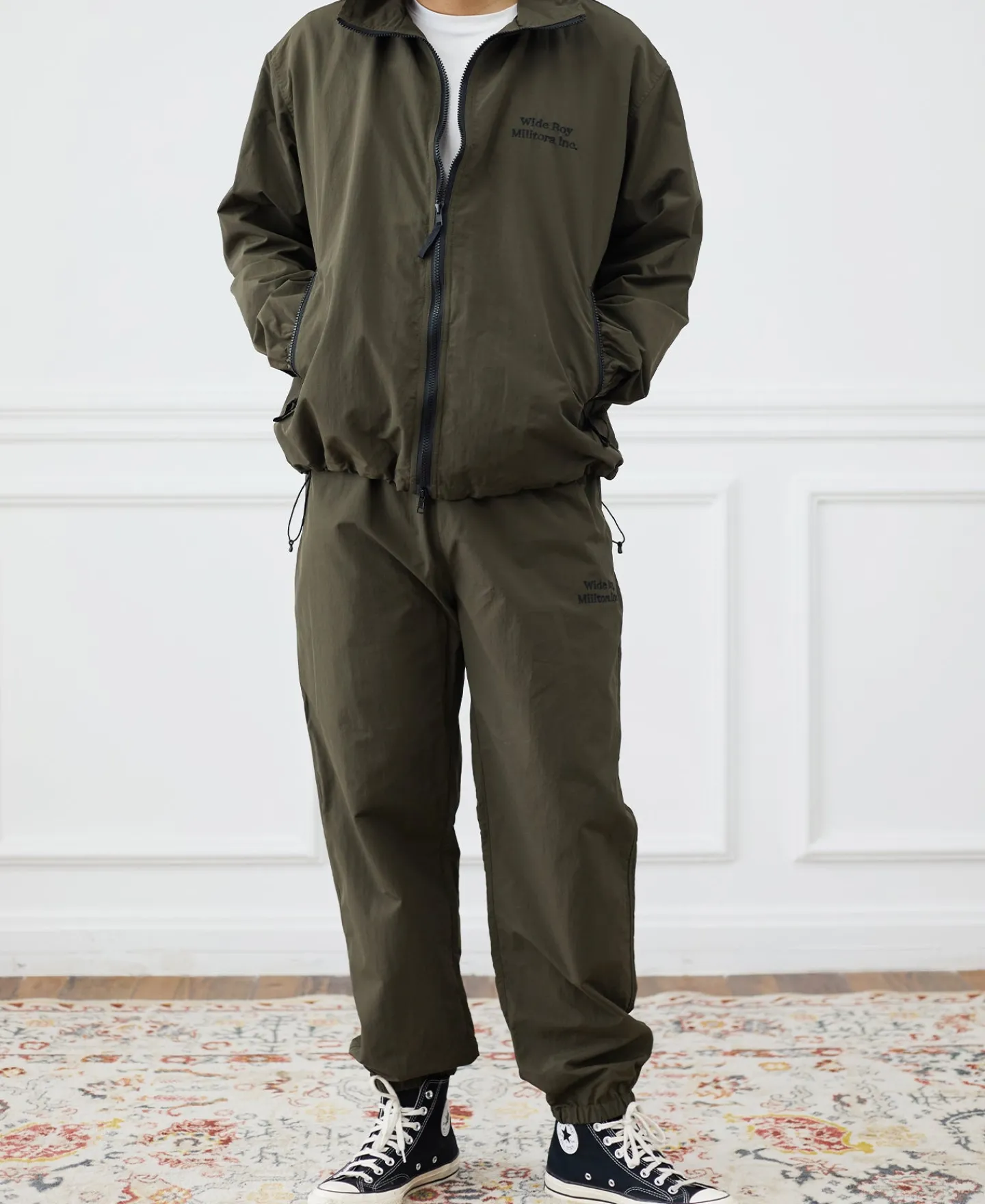 Sale Lot 1013 Nylon Tracksuit Jacket - Olive Jackets&coats