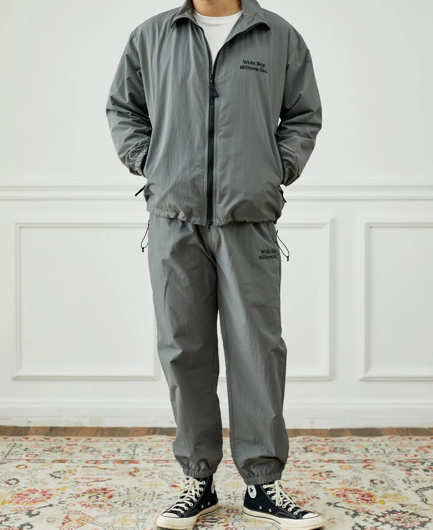 Sale Lot 1013 Nylon Tracksuit Jacket - Gray Jackets&coats