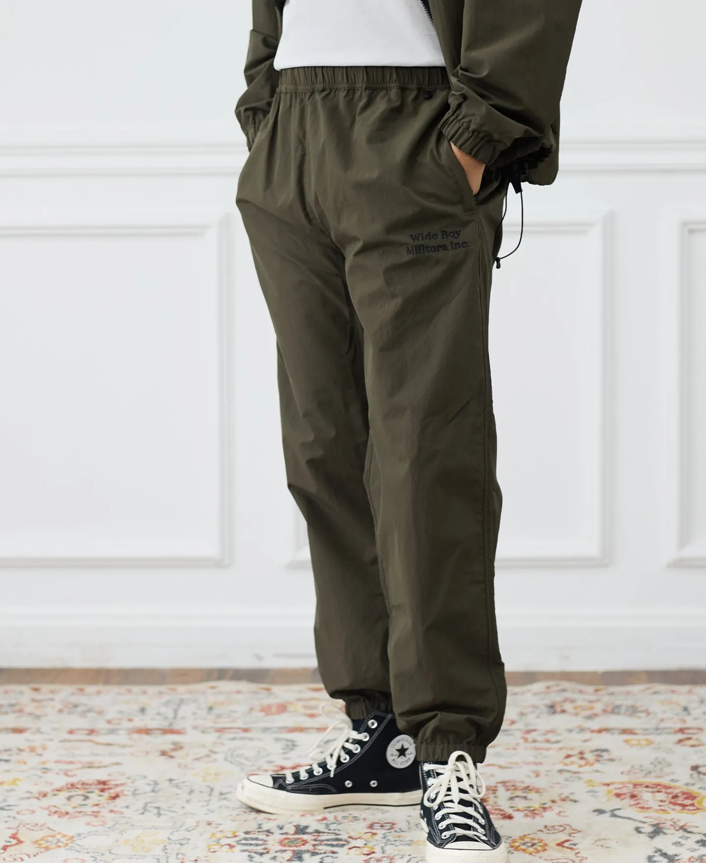 Best Lot 1013 Nylon Tracksuit Trousers - Olive Pants&trousers