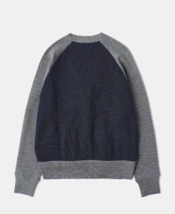 Fashion Lot 913 1940s Contrast Wool Cardigan - Navy/Gray Knitwear&sweaters