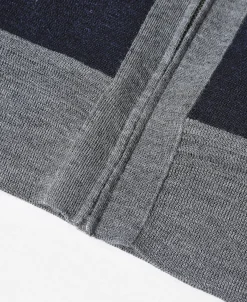 Fashion Lot 913 1940s Contrast Wool Cardigan - Navy/Gray Knitwear&sweaters