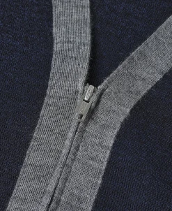 Fashion Lot 913 1940s Contrast Wool Cardigan - Navy/Gray Knitwear&sweaters