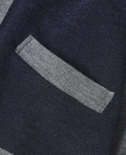 Fashion Lot 913 1940s Contrast Wool Cardigan - Navy/Gray Knitwear&sweaters
