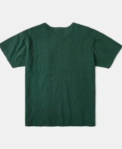 Sale Lot 102 1940s Heavyweight Slub Pocket T-Shirt - Dark Green Short Sleeve T-Shirts | T-shirts