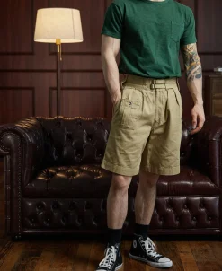Sale Lot 102 1940s Heavyweight Slub Pocket T-Shirt - Dark Green Short Sleeve T-Shirts | T-shirts