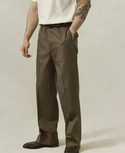 Clearance Lot 826 1940s Herringbone Work Trousers - Light Brown Pants&trousers
