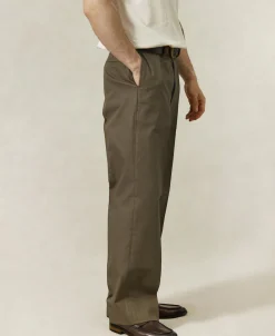 Clearance Lot 826 1940s Herringbone Work Trousers - Light Brown Pants&trousers