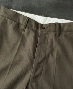 Clearance Lot 826 1940s Herringbone Work Trousers - Light Brown Pants&trousers