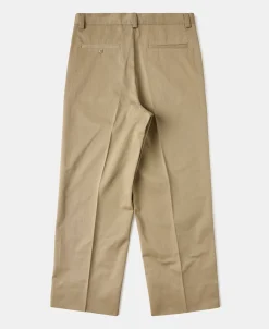 Fashion Lot 829 1940s High-Waisted Work Trousers - Khaki Pants&trousers