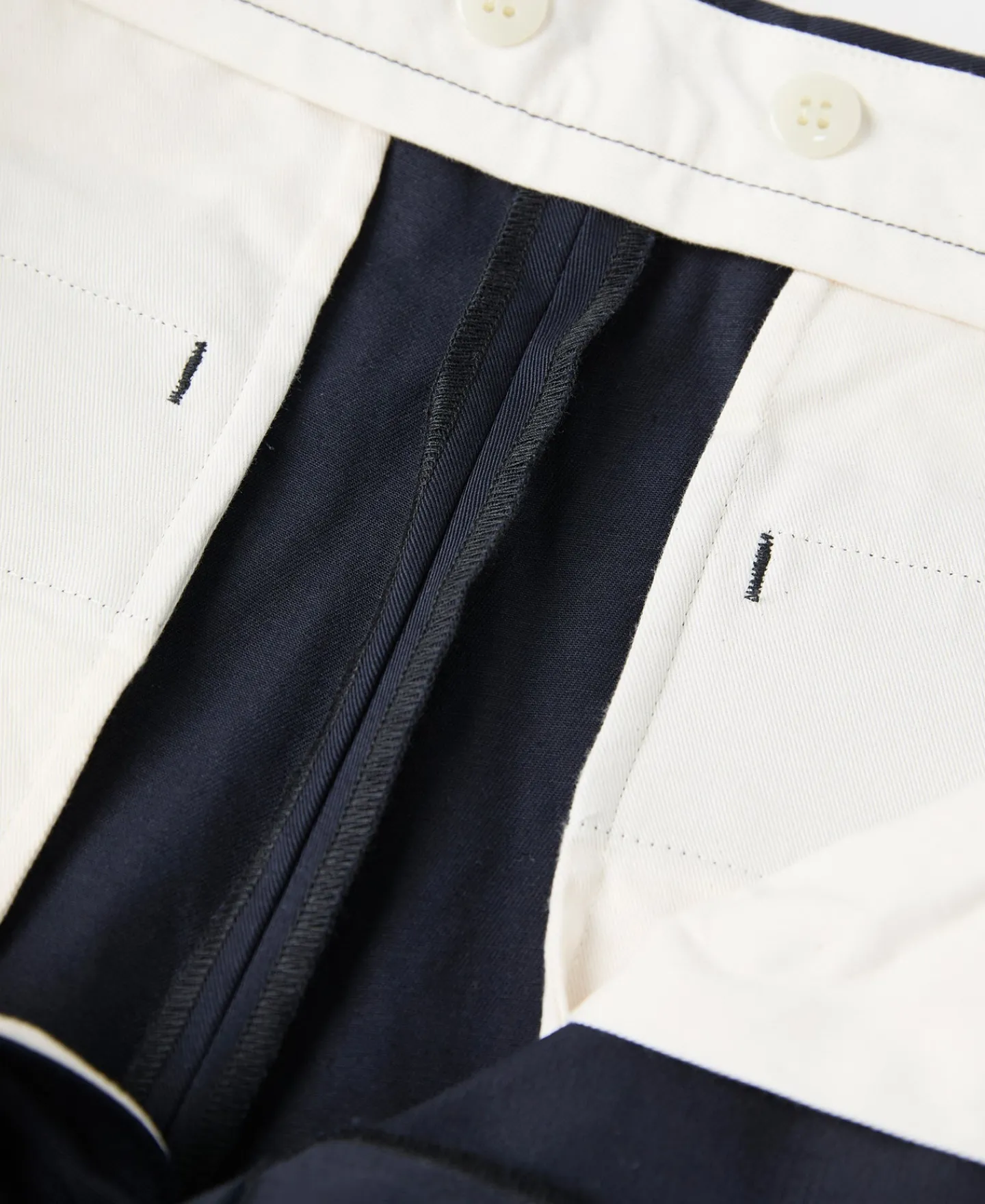 Sale Lot 829 1940s High-Waisted Work Trousers - Navy Pants&trousers