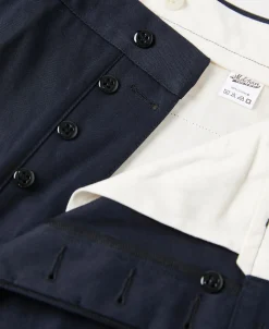 Sale Lot 829 1940s High-Waisted Work Trousers - Navy Pants&trousers