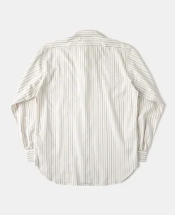 Best Lot 215 1930s Jacquard Fine Stripe Dress Shirt Long Sleeve Shirts | Shirts