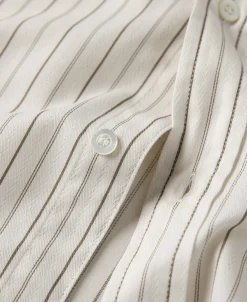 Best Lot 215 1930s Jacquard Fine Stripe Dress Shirt Long Sleeve Shirts | Shirts