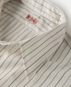 Best Lot 215 1930s Jacquard Fine Stripe Dress Shirt Long Sleeve Shirts | Shirts
