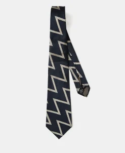 Sale Lot 604 1930s Jacquard Silk Tie - Dark Blue Ties&pocket Squares