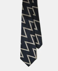 Sale Lot 604 1930s Jacquard Silk Tie - Dark Blue Ties&pocket Squares