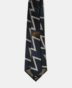 Sale Lot 604 1930s Jacquard Silk Tie - Dark Blue Ties&pocket Squares