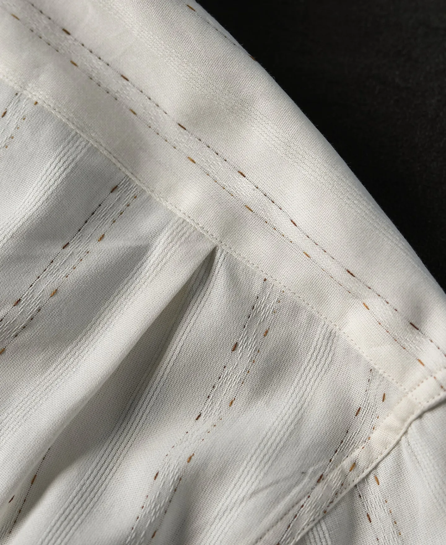 Clearance Lot 215 1930s Jacquard Stripe Point Collar Dress Shirt Long Sleeve Shirts | Shirts