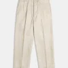 Best Lot 841 1940s Linen Two Tuck Slacks - Ivory Pants&trousers