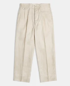 Best Lot 841 1940s Linen Two Tuck Slacks - Ivory Pants&trousers