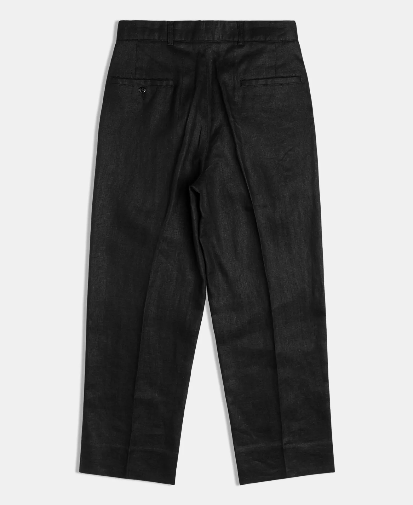 New Lot 841 1940s Linen Two Tuck Slacks - Black Pants&trousers