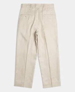 Best Lot 841 1940s Linen Two Tuck Slacks - Ivory Pants&trousers