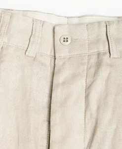 Best Lot 841 1940s Linen Two Tuck Slacks - Ivory Pants&trousers