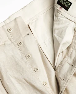 Best Lot 841 1940s Linen Two Tuck Slacks - Ivory Pants&trousers