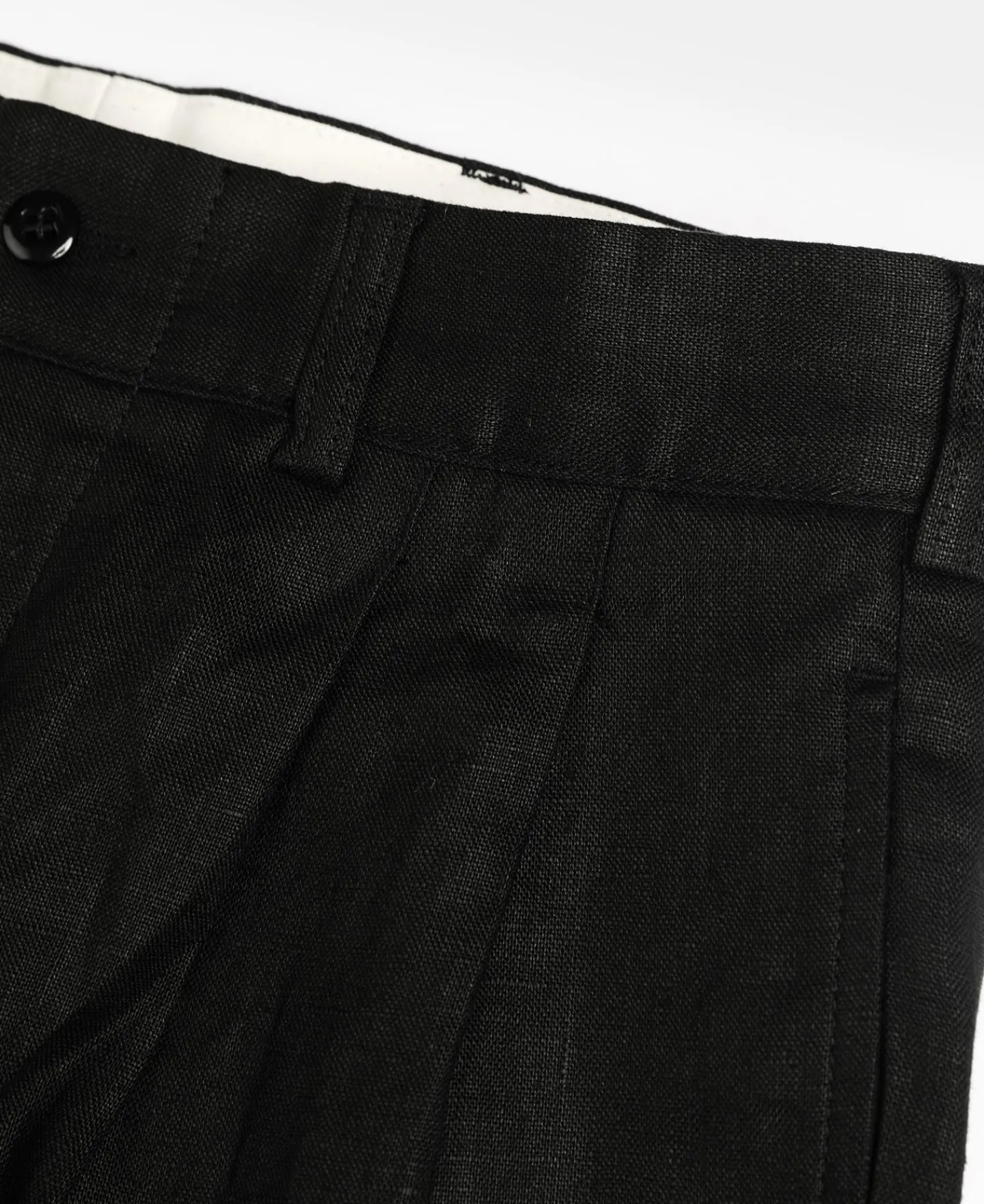 New Lot 841 1940s Linen Two Tuck Slacks - Black Pants&trousers
