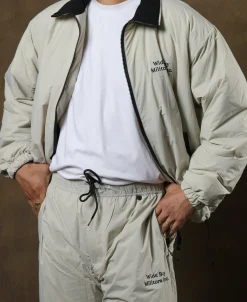 Clearance Lot 1010 1980s Padded Nylon Trousers - White Pants&trousers
