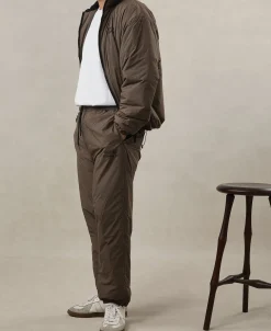 Discount Lot 1010 1980s Padded Nylon Trousers - Brown Pants&trousers