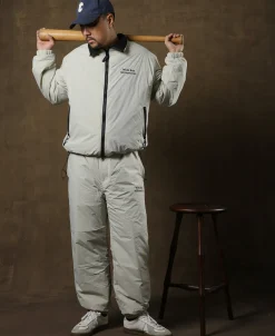 Clearance Lot 1010 1980s Padded Nylon Trousers - White Pants&trousers