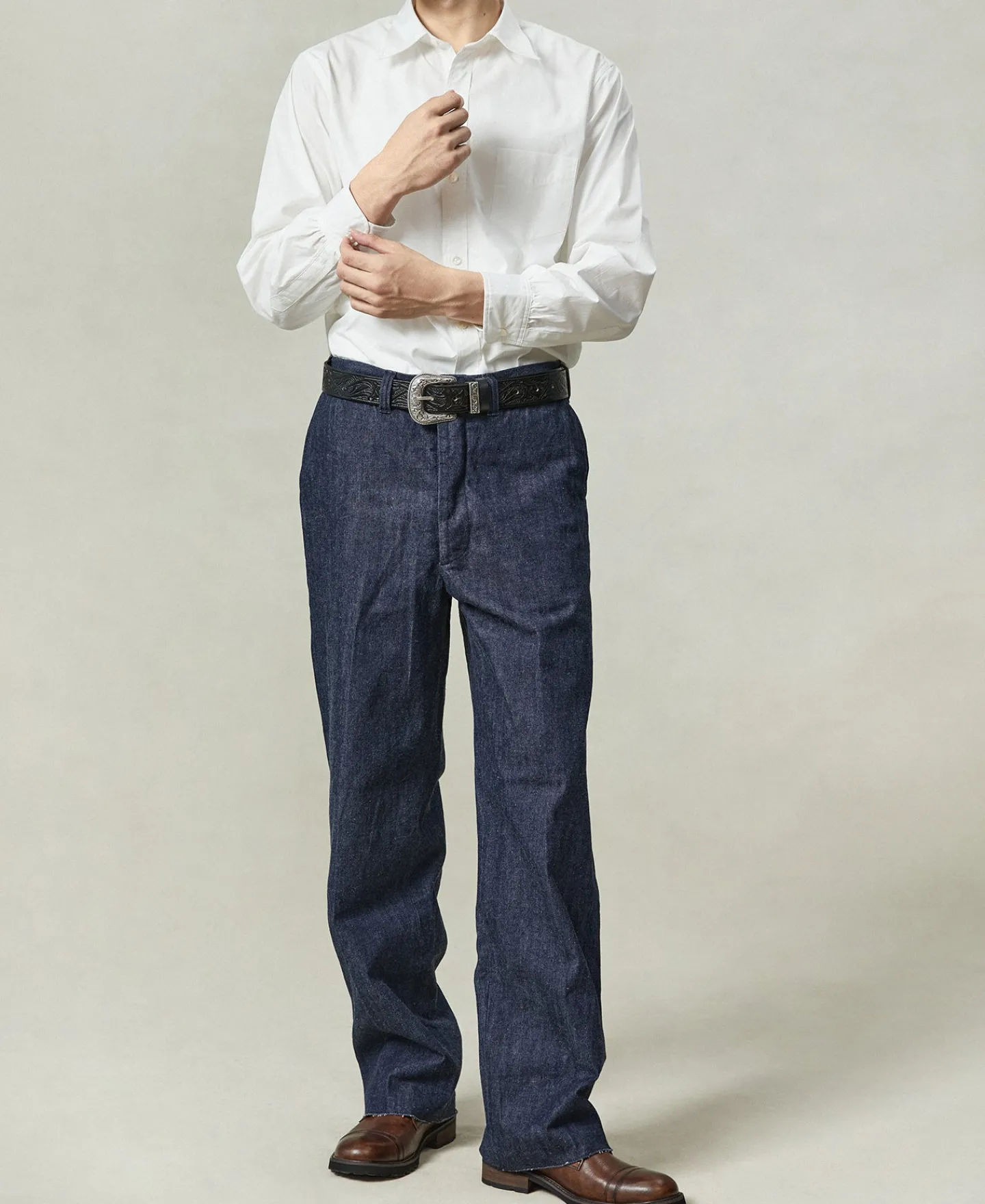 Online Lot 215 1930s Point Collar Dress Shirt Long Sleeve Shirts | Shirts