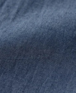 Best Lot 208 1930s Point Collar Work Shirt - Gray Blue Long Sleeve Shirts | Shirts