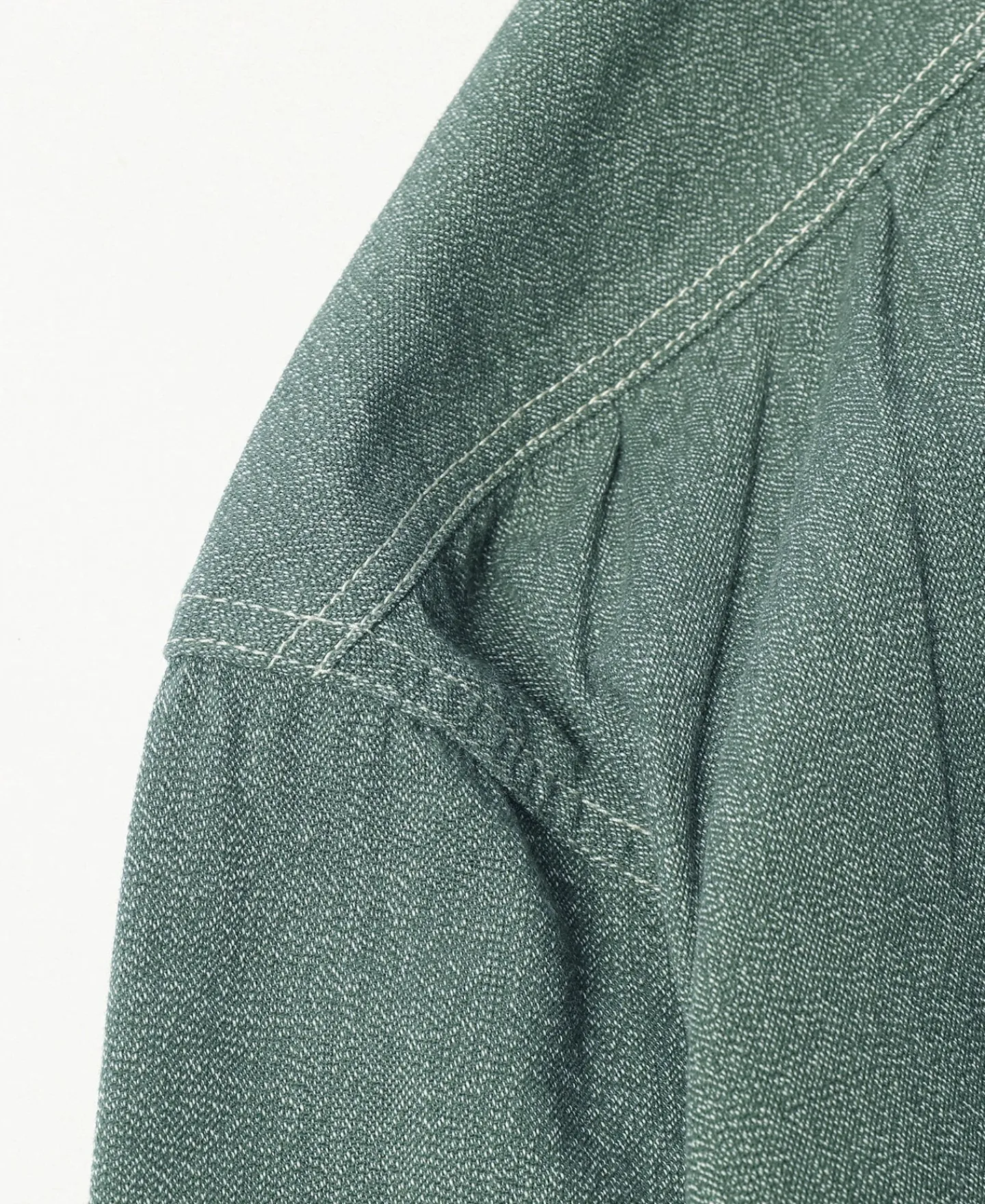 Hot Lot 217 1940s Pointed Collar Salt & Pepper Shirt - Sage Green Long Sleeve Shirts | Shirts
