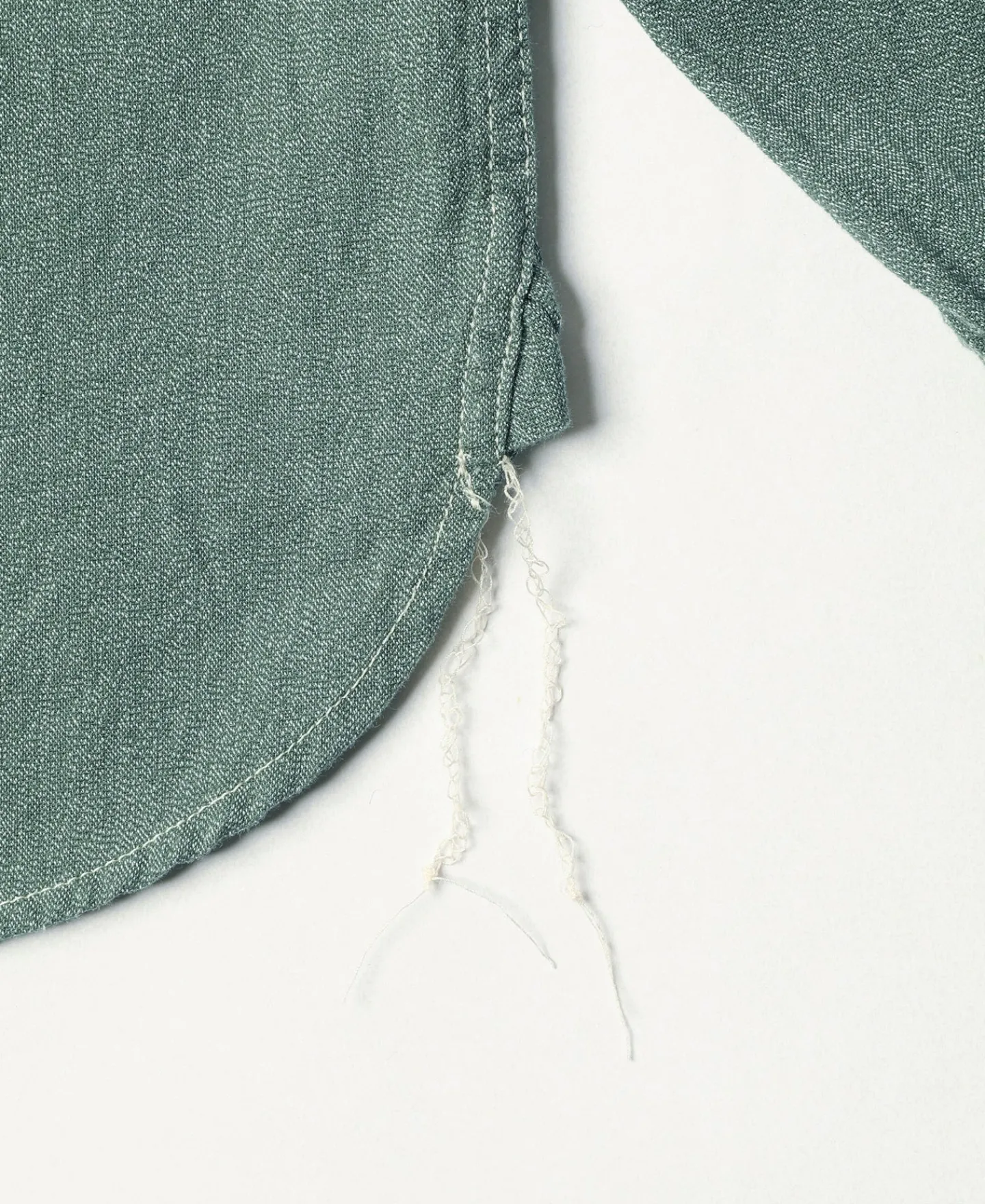 Hot Lot 217 1940s Pointed Collar Salt & Pepper Shirt - Sage Green Long Sleeve Shirts | Shirts