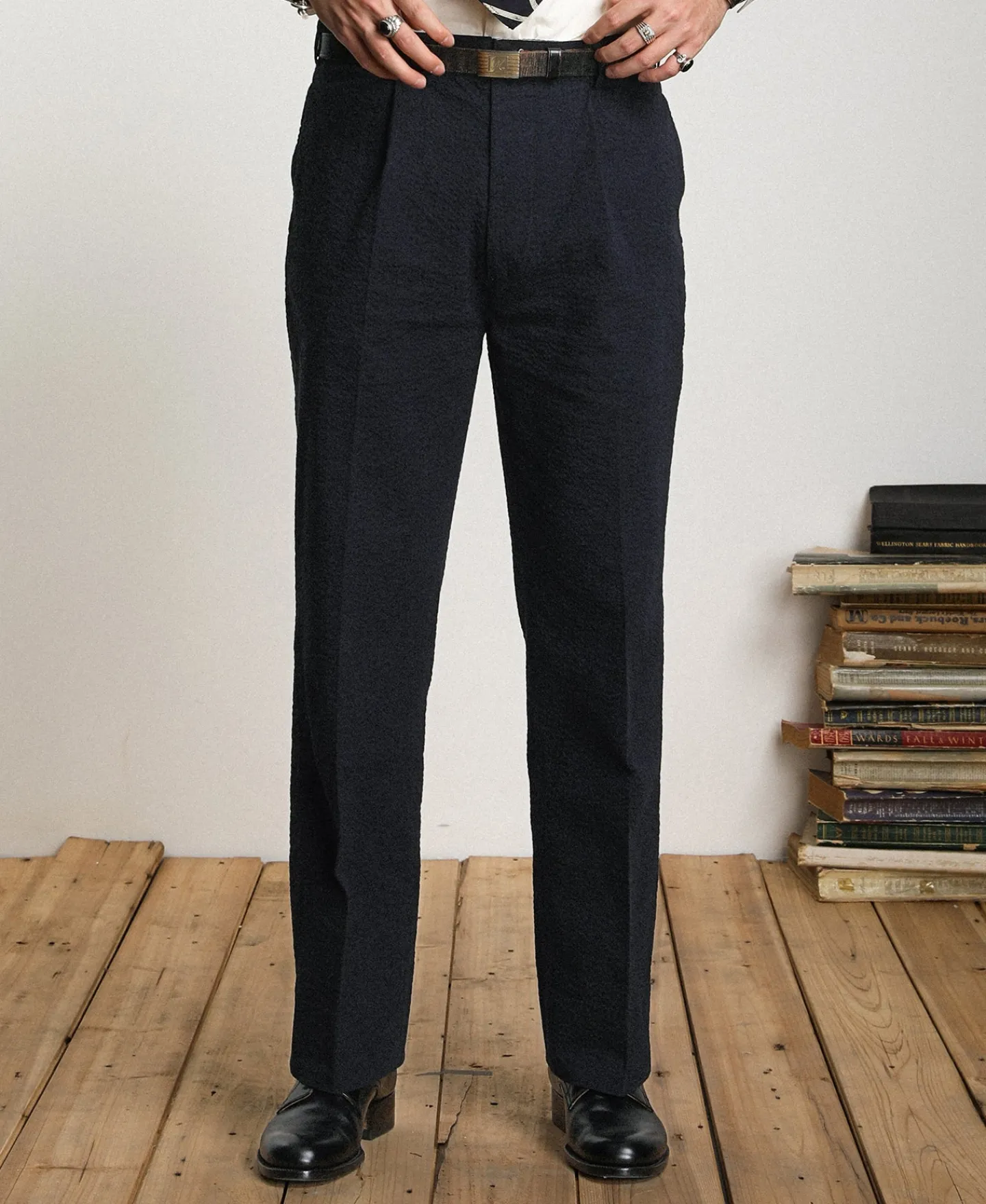 Discount Lot 1103 1950s Seersucker Smart Suit Trousers Pants&trousers