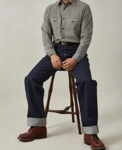 New Lot 212 1920s Tupelo Chambray Shirt Long Sleeve Shirts | Shirts