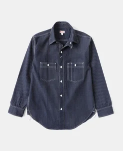 Discount Lot 210 1930s Wabash Striped Work Shirt Long Sleeve Shirts | Shirts