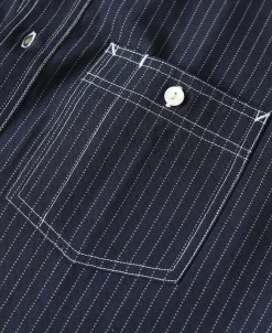 Discount Lot 210 1930s Wabash Striped Work Shirt Long Sleeve Shirts | Shirts