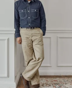 Discount Lot 210 1930s Wabash Striped Work Shirt Long Sleeve Shirts | Shirts
