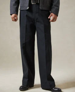 Fashion Lot 828 1940s Yarn-Dyed Wide Leg Trousers Pants&trousers