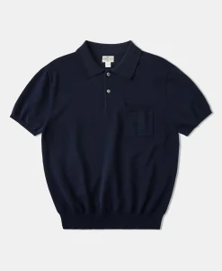 Fashion Lot 910S Knit Polo Shirt - Dark Navy Polo Shirts | Short Sleeve T-Shirts